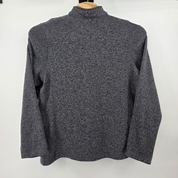 Woolrich Men's 2XL Gray Heathered Fleece 1/4 Zip Pullover Pocket Sweatshirt - Picture 3 of 8
